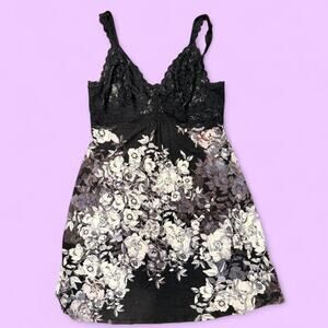 Y2k floral lace babydoll mini